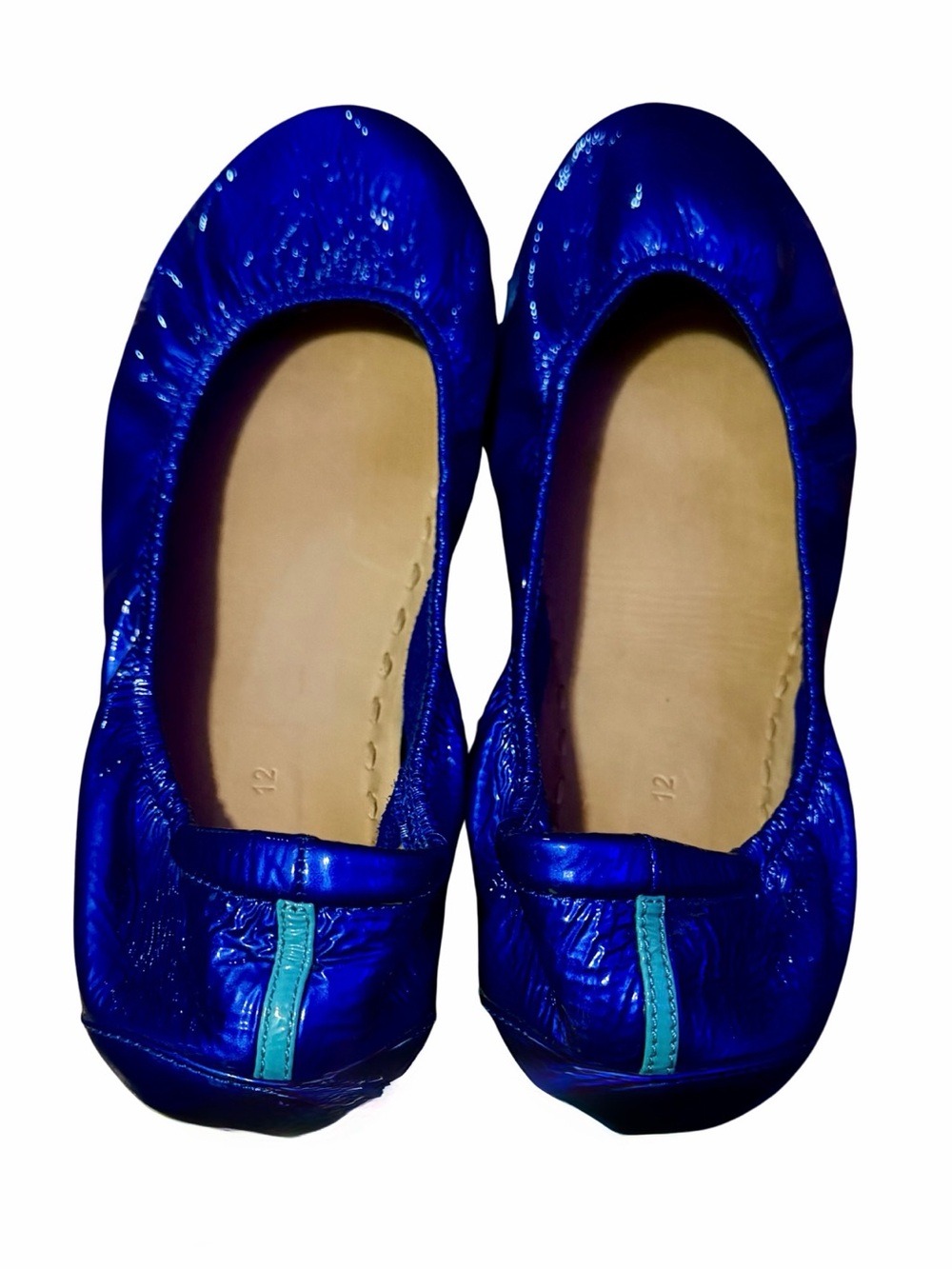 Tieks Sapphire Blue Metallic Ballet Flats - Picture 2 of 3